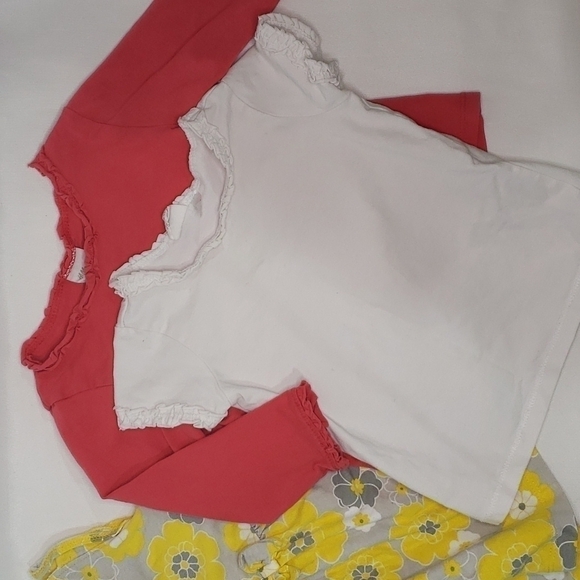 5/$30 CARTER'S Floral Dress/Tunic + H&M ruffle trim tops Cotton - Picture 3 of 5